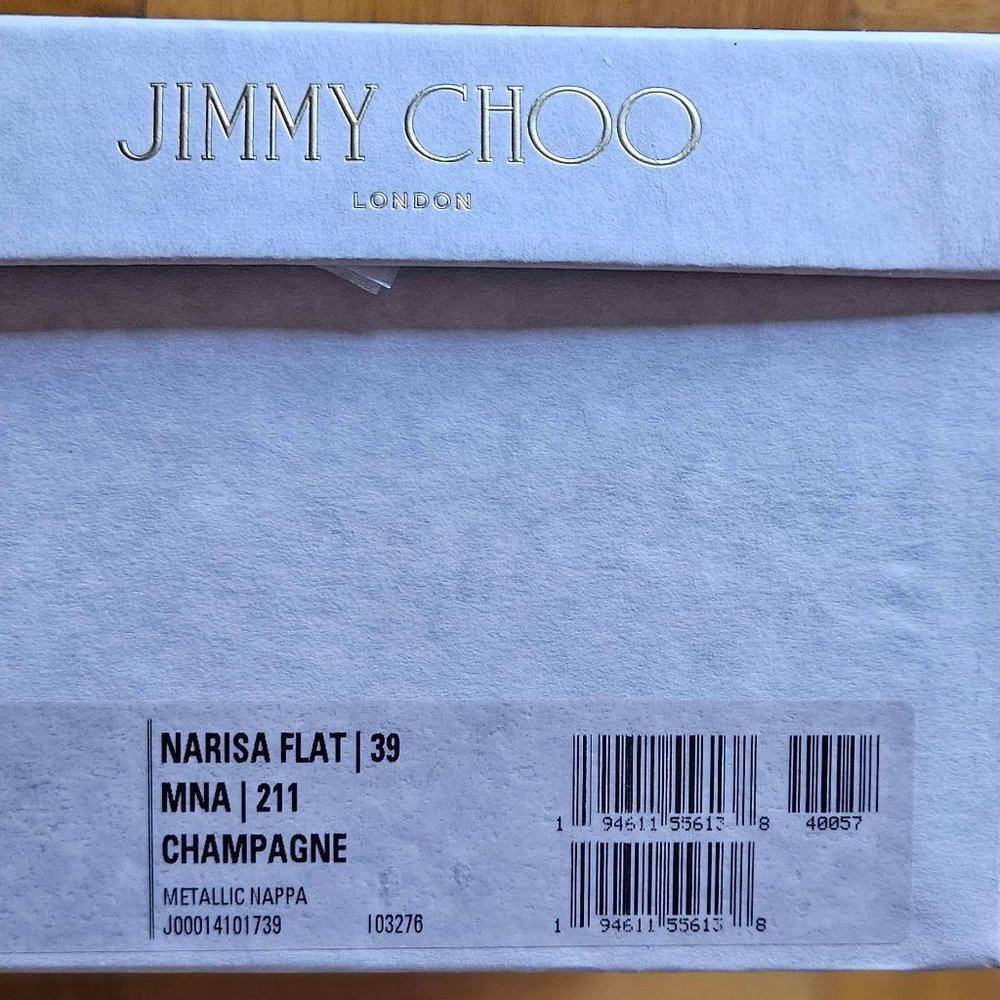 JIMMY CHOO Narisa Sandals in Champagne EU 39/US 8.5